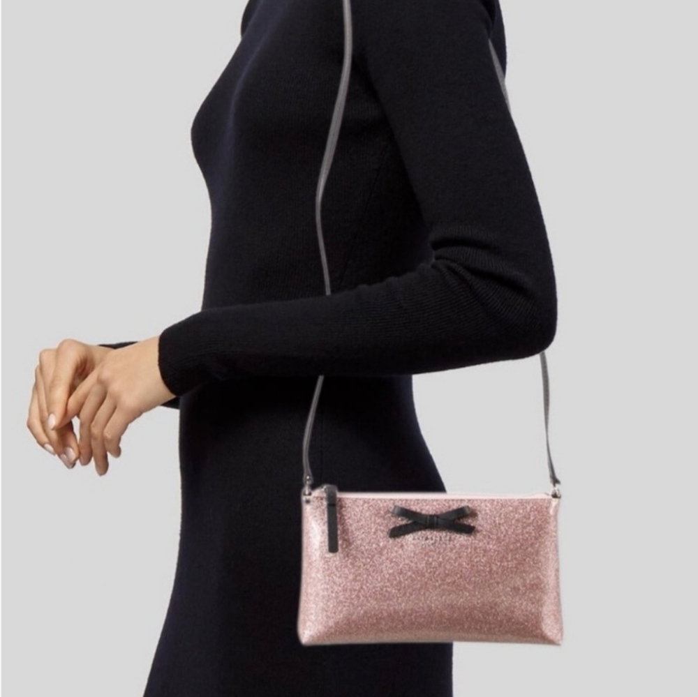 Patent Leather 'Kate Spade" Glitter Crossbody Bag